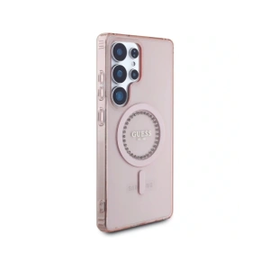 Kup Guess Strass imprimate cu logo clasic MagSafe Samsung Galaxy S25 Ultra roz - 3666339449551 - {ean13} - Sklep Home Screen