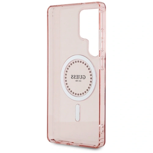 Buy Guess Rhinestones Printed Classic Logo MagSafe Samsung Galaxy S25 Ultra pink - 3666339449551 - {ean13} - Home Screen Store Europe