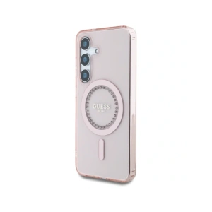 Kup Guess Rhinestones Imprimat Logo Clasic MagSafe Samsung Galaxy S25 roz - 3666339449544 - {ean13} - Sklep Home Screen
