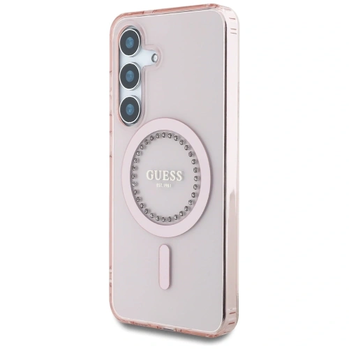 Kup Guess Strass-Print Klassisches Logo MagSafe Samsung Galaxy S25 pink - 3666339449544 - {ean13} - Sklep Home Screen