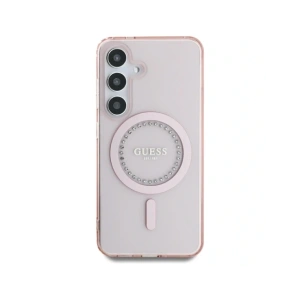 Kup Guess Rhinestones Imprimat Logo Clasic MagSafe Samsung Galaxy S25 roz - 3666339449544 - {ean13} - Sklep Home Screen