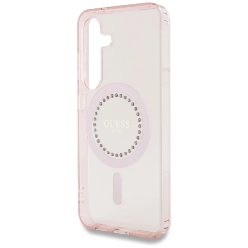 Kup Guess Strass-Print Klassisches Logo MagSafe Samsung Galaxy S25 pink - 3666339449544 - {ean13} - Sklep Home Screen