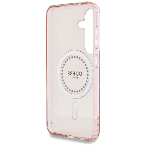 Kup Guess Strass-Print Klassisches Logo MagSafe Samsung Galaxy S25 pink - 3666339449544 - {ean13} - Sklep Home Screen
