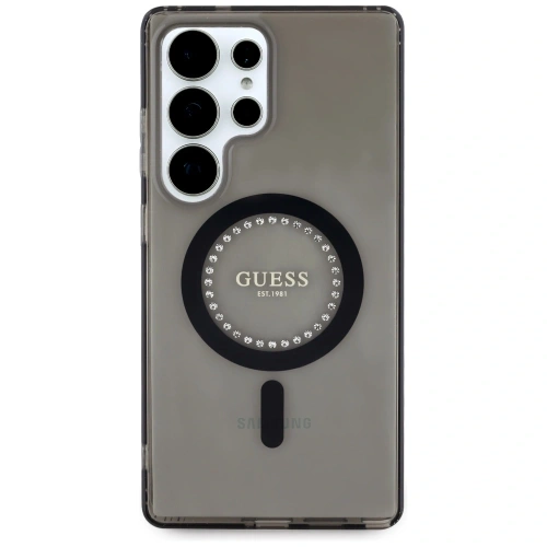Kup Etui Guess Rhinestones Printed Classic Logo MagSafe Samsung Galaxy S25 Ultra czarny - 3666339449537 - {ean13} - Sklep Home Screen