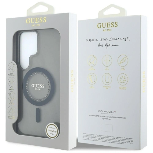 Kup Guess Bijuterii strălucitoare Tipărit Logo Clasic MagSafe Samsung Galaxy S25 Ultra negru - 3666339449537 - {ean13} - Sklep Home Screen