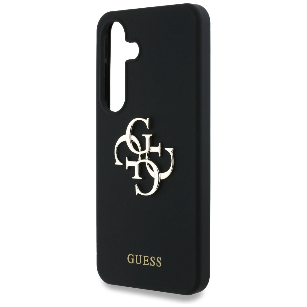 Etui Guess Silicone Big 4G Logo Bottom Script Samsung Galaxy S25 czarny