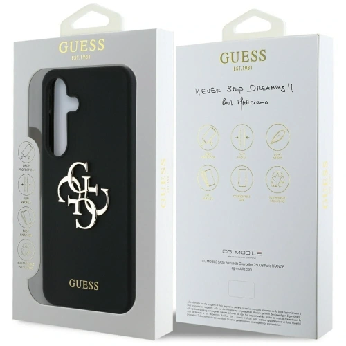 Kup Etui Guess Silicone Big 4G Logo Bottom Script Samsung Galaxy S25 černé - 3666339449360 - {ean13} - Sklep Home Screen