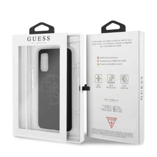 Kup Guess Samsung Gehäuse GUHCS62LS4GBK Galaxy S20 G980 schwarz/schwarz hartes Gehäuse Silikon 4G Tone On Tone - GUE487BLK - {ean13} - Sklep Home Screen