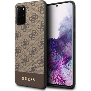 Kup Etui Guess GUHCS67G4GLBR Samsung Galaxy S20+ Plus G985 brązowy/brown hard case 4G Stripe Collection - GUE488BR - {ean13} - Sklep Home Screen