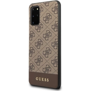 Kup Etui Guess GUHCS67G4GLBR Samsung Galaxy S20+ Plus G985 brązowy/brown hard case 4G Stripe Collection - GUE488BR - {ean13} - Sklep Home Screen