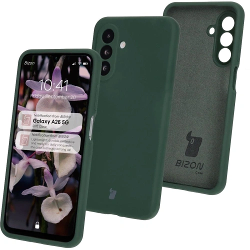 Kup Silikonowe etui Bizon Soft Case do Samsung Galaxy A26 5G ciemnozielone - BIZ8549 - {ean13} - Sklep Home Screen
