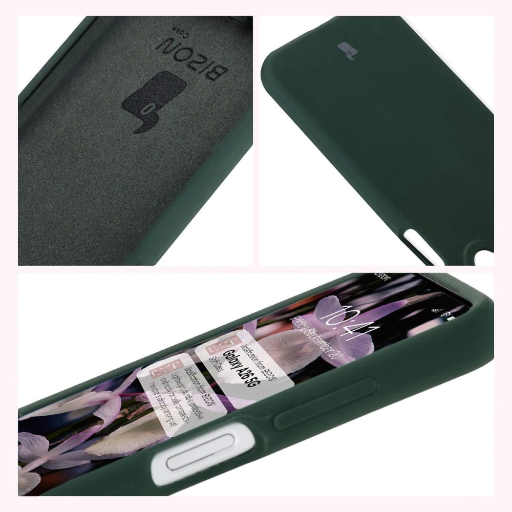 Silikonowe etui Bizon Soft Case do Samsung Galaxy A26 5G ciemnozielone