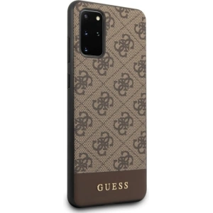 Kup Etui Guess GUHCS67G4GLBR Samsung Galaxy S20+ Plus G985 brązowy/brown hard case 4G Stripe Collection - GUE488BR - {ean13} - Sklep Home Screen