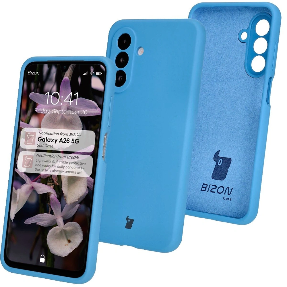 Silikonowe etui Bizon Soft Case do Samsung Galaxy A26 5G niebieskie