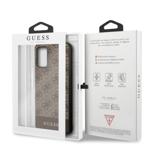 Kup Etui Guess GUHCS67G4GLBR Samsung Galaxy S20+ Plus G985 maro/castaniu hard case 4G Stripe Collection - GUE488BR - {ean13} - Sklep Home Screen