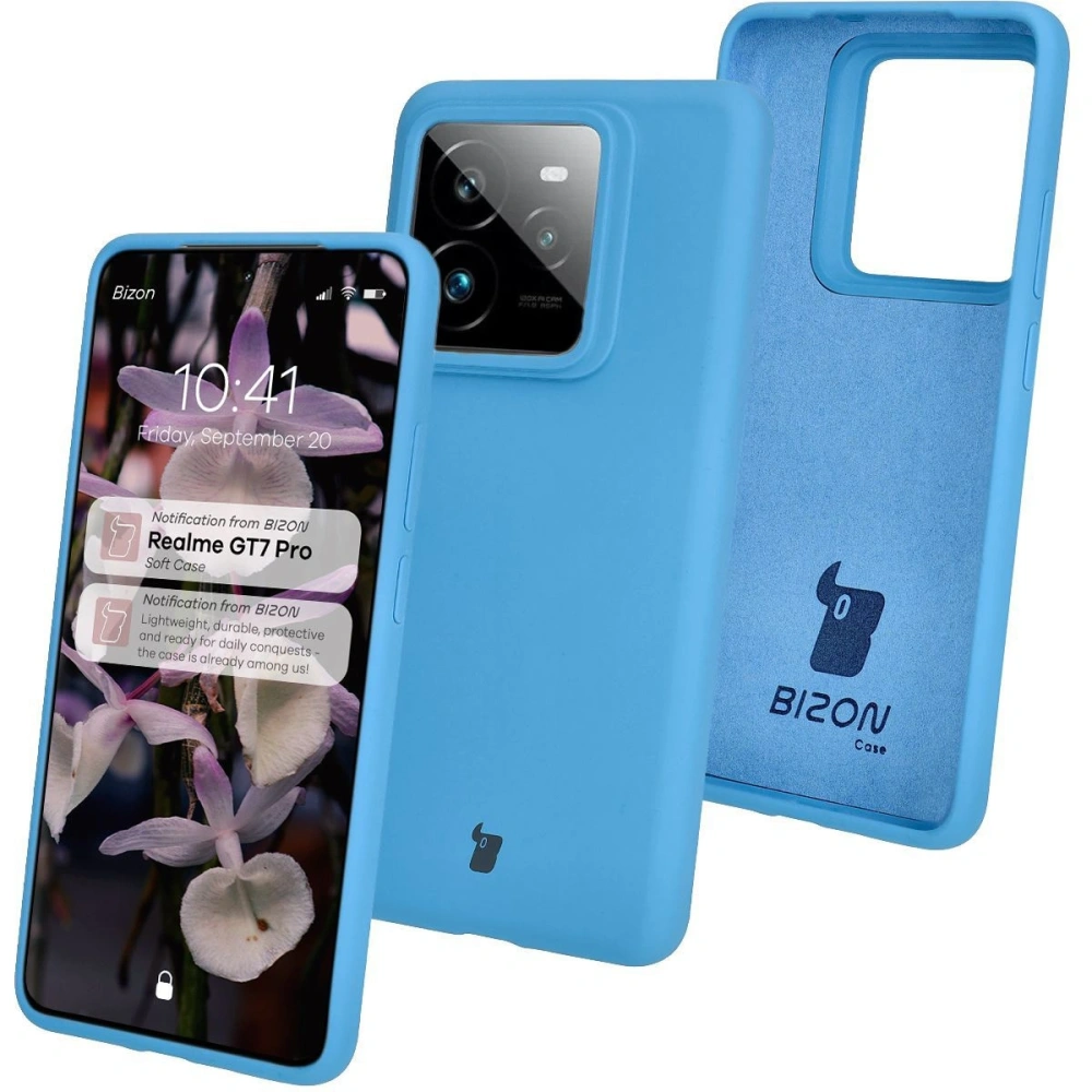 Silikonowe etui Bizon Soft Case do Realme GT 7 Pro niebieskie