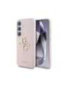 Guess Silikon Big 4G Logo Unter Schrift Samsung Galaxy S25 pink