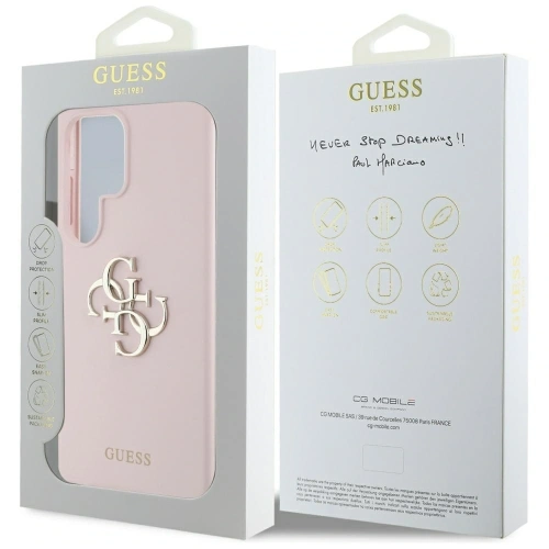 Kup Etui Guess Silicone Big 4G Logo Bottom Script Samsung Galaxy S25 Ultra růžový - GUE4350 - {ean13} - Sklep Home Screen