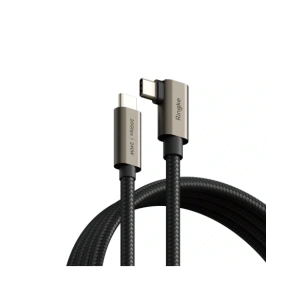 Kup Kabel kątowy USB-C / USB-C Ringke USB 3.2 Gen 2x2 USB-C 90 Degree Cable PD 240W 100cm Black - RGK11761 - {ean13} - Sklep Home Screen