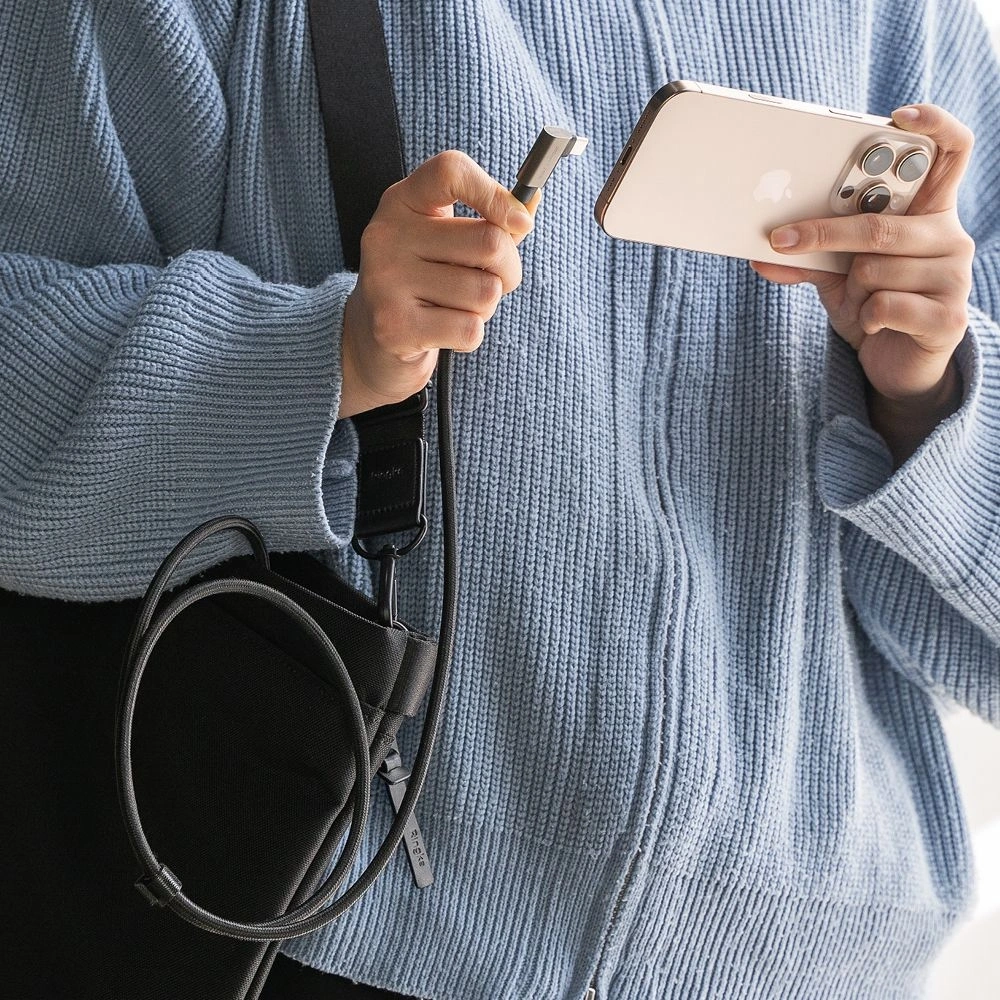 Kabel kątowy USB-C / USB-C Ringke USB 3.2 Gen 2x2 USB-C 90 Degree Cable PD 240W 100cm Black