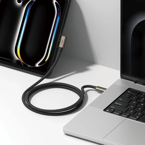 Kup Ringke USB 3.2 Gen 2x2 USB-C 90 fokos kábel PD 240W 200cm fekete - RGK11762 - {ean13} - Sklep Home Screen