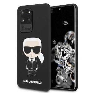 Kup Etui Karl Lagerfeld KLHCS69SLFKBK Samsung Galaxy S20 Ultra G988 hardcase czarny/black Silicone Iconic - KLD273BLK - {ean13} - Sklep Home Screen