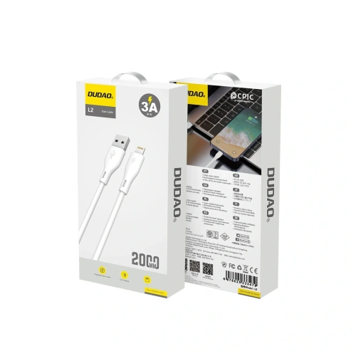 Kup Dudao L2L USB-A / Lightning 3A 2m fehér - DDA356 - {ean13} - Sklep Home Screen