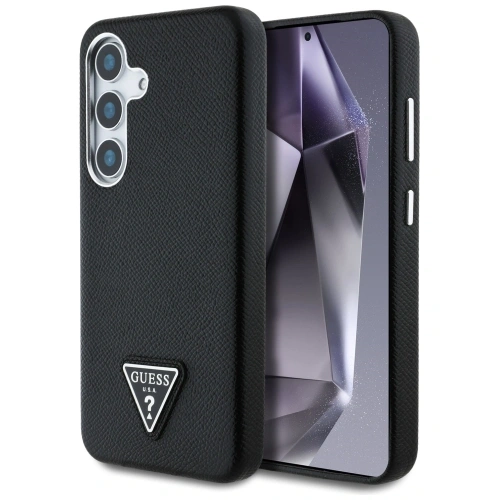 Kup Etui Guess Grained Triangle Logo MagSafe do Samsung Galaxy S25 czarny - GUE4354 - {ean13} - Sklep Home Screen