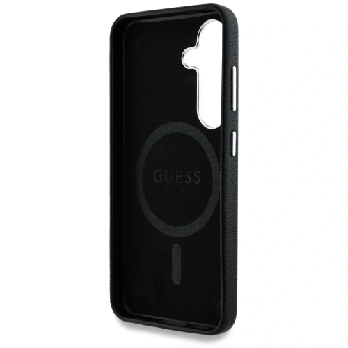 Kup Etui Guess Grained Triangle Logo MagSafe do Samsung Galaxy S25 czarny - GUE4354 - {ean13} - Sklep Home Screen