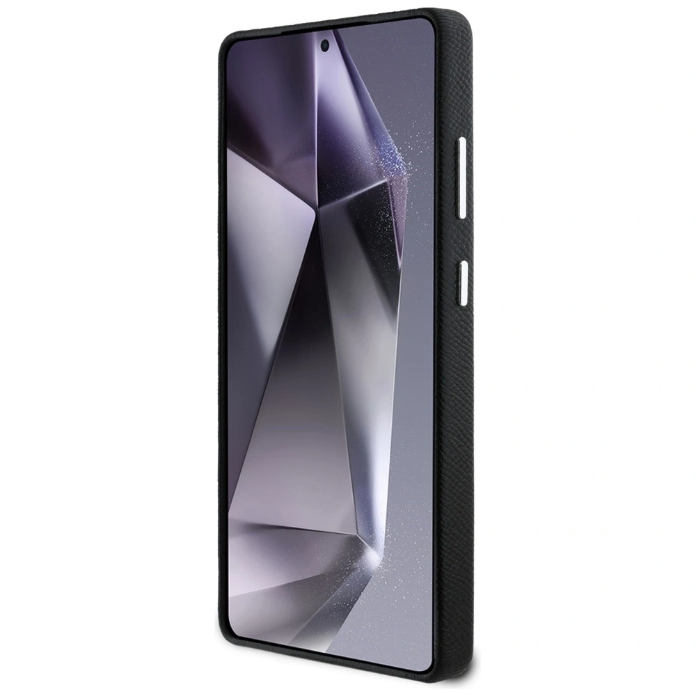 Etui Guess Grained Triangle Logo MagSafe do Samsung Galaxy S25 Ultra czarny