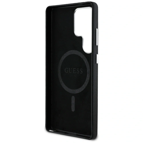 Kup Guess Grained Triangle Logo MagSafe Samsung Galaxy S25 Ultra fekete - GUE4355 - {ean13} - Sklep Home Screen