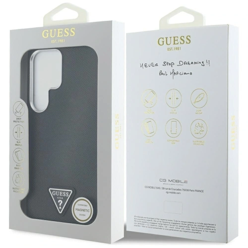 Kup Guess Grained Triangle Logo MagSafe Samsung Galaxy S25 Ultra fekete - GUE4355 - {ean13} - Sklep Home Screen