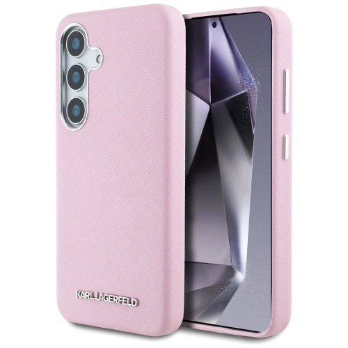 Kup Karl Lagerfeld Saffiano Voll umwickelt verlängertes Metalllogo MagSafe Samsung Galaxy S25 rosa - KLD21933 - {ean13} - Sklep Home Screen