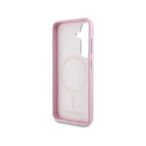 Buy Karl Lagerfeld Saffiano Full Wrapped Elongated Metal Logo MagSafe Samsung Galaxy S25 pink - KLD21933 - {ean13} - Home Screen Store Europe