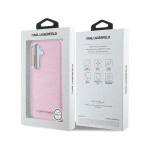 Kup Karl Lagerfeld Saffiano complet înfășurat logo metalic elongat MagSafe Samsung Galaxy S25 roz - KLD21933 - {ean13} - Sklep Home Screen
