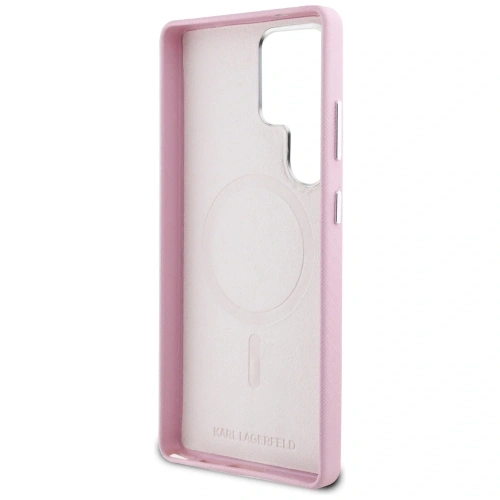 Buy Karl Lagerfeld Saffiano Full Wrapped Elongated Metal Logo MagSafe Samsung Galaxy S25 Ultra pink - KLD21935 - {ean13} - Home Screen Store Europe