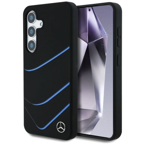 Kup Mercedes Silikon kontrastierende Kurven MagSafe Samsung Galaxy S25 schwarz - MRS313 - {ean13} - Sklep Home Screen