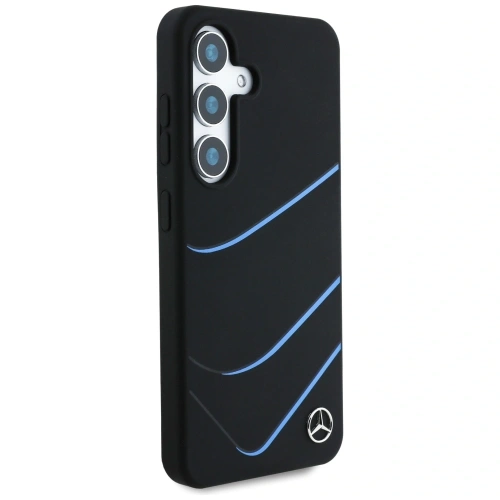 Kup Etui Mercedes Silicone Contrasted Curves MagSafe do Samsung Galaxy S25 czarny - MRS313 - {ean13} - Sklep Home Screen