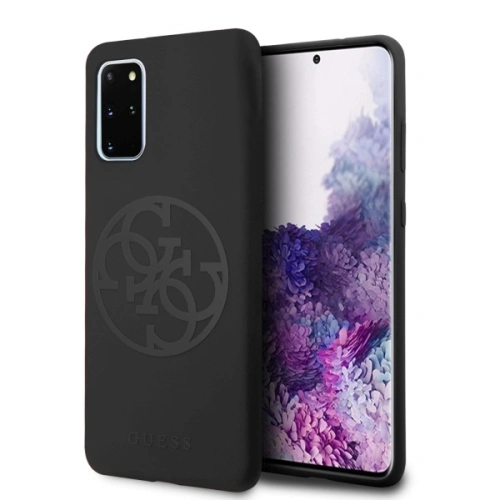 Kup Etui Guess GUHCS67LS4GBK Samsung Galaxy S20+ Plus G985 fekete/czarny kemény tok Szilikon 4G Tone On Tone - GUE492BLK - {ean13} - Sklep Home Screen