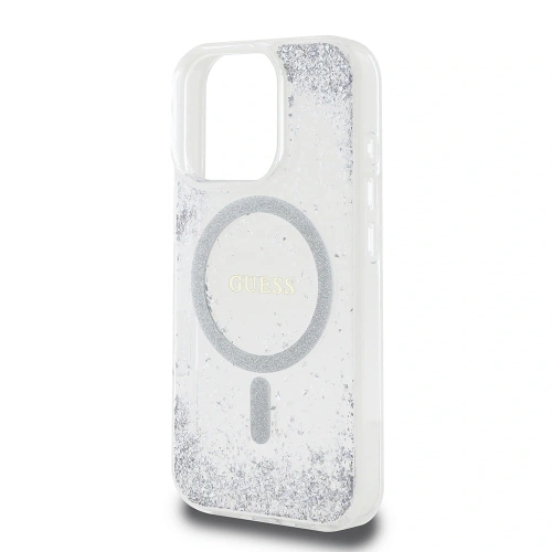 Kup Guess GUHMP16XRGRGES Apple iPhone 16 Pro Max carcasă din rășină gradient cu sclipici MagSafe argintie - GUE4359 - {ean13} - Sklep Home Screen