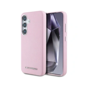 Buy Karl Lagerfeld Saffiano Full Wrapped Elongated Metal Logo MagSafe Samsung Galaxy S25+ Plus pink - KLD21937 - {ean13} - Home Screen Store Europe