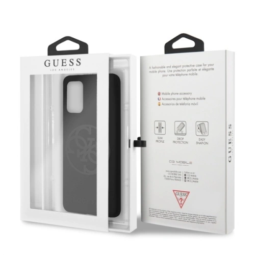 Kup Etui Guess GUHCS67LS4GBK Samsung Galaxy S20+ Plus G985 fekete/czarny kemény tok Szilikon 4G Tone On Tone - GUE492BLK - {ean13} - Sklep Home Screen