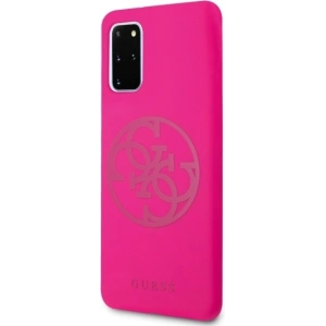 Kup Etui Guess GUHCS67LS4GFU Samsung Galaxy S20+ Plus G985 fuksja/fuchsia hard case Silicone 4G Tone On Tone - GUE493FKS - {ean13} - Sklep Home Screen
