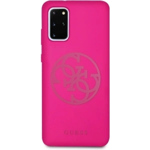 Kup Etui Guess GUHCS67LS4GFU Samsung Galaxy S20+ Plus G985 fuksja/fuchsia hard case Silicone 4G Tone On Tone - GUE493FKS - {ean13} - Sklep Home Screen