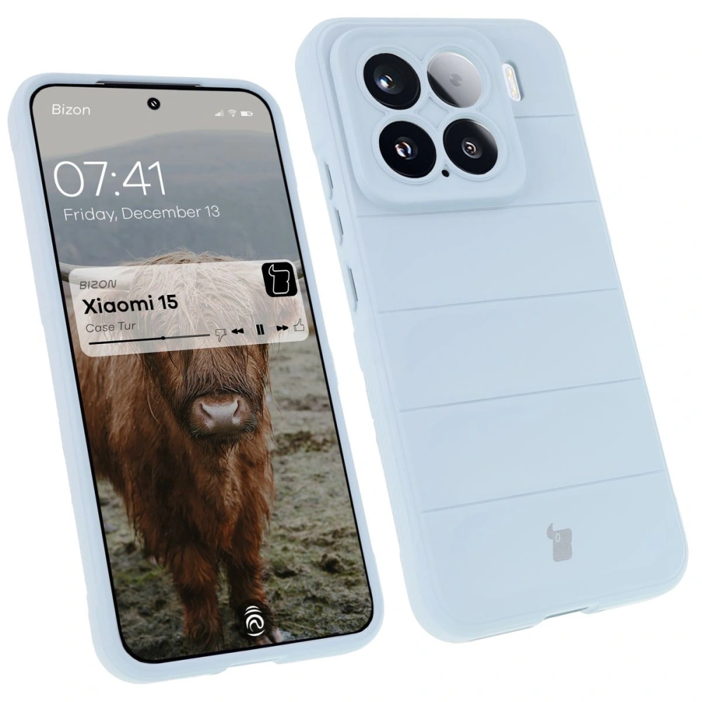 Pancerne etui Bizon Case Tur do Xiaomi 15 jasnoniebieskie