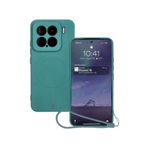 Kup Bizon Case Silikon Magnetic Sq Xiaomi 15 dunkelgrün - BIZ8568 - {ean13} - Sklep Home Screen