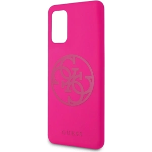 Kup Etui Guess GUHCS67LS4GFU Samsung Galaxy S20+ Plus G985 fuksja/fuchsia hard case Silicone 4G Tone On Tone - GUE493FKS - {ean13} - Sklep Home Screen