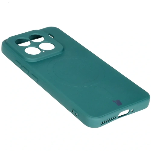 Kup Silikonowe etui z pierścieniem magnetycznym Bizon Case Silicone Magnetic Sq do Xiaomi 15 ciemnozielone - BIZ8568 - {ean13} - Sklep Home Screen