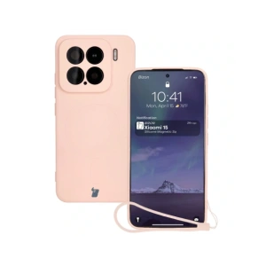 Kup Silikonowe etui z pierścieniem magnetycznym Bizon Case Silicone Magnetic Sq do Xiaomi 15 jasnoróżowe - BIZ8569 - {ean13} - Sklep Home Screen