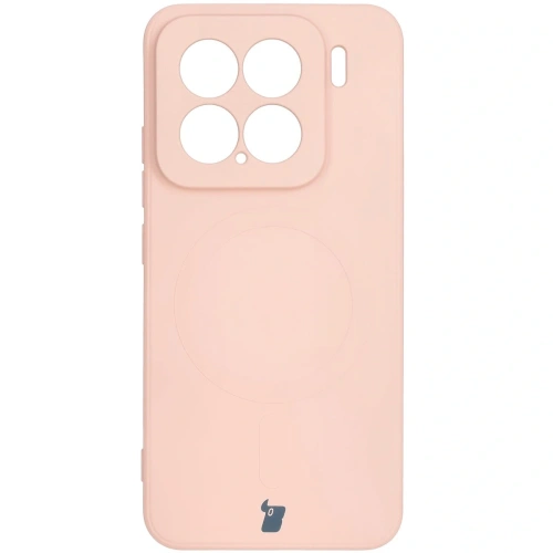 Kup Silikonowe etui z pierścieniem magnetycznym Bizon Case Silicone Magnetic Sq do Xiaomi 15 jasnoróżowe - BIZ8569 - {ean13} - Sklep Home Screen